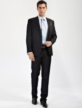 Handsome Black Single Breasted 60% Terylene 40% Mucilage Glue Mens Tuxedo