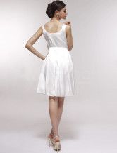 White Sweet Organza With Satin Womens Evening Dress