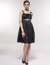 White Sweet Organza With Satin Womens Evening Dress