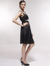White Sweet Organza With Satin Womens Evening Dress