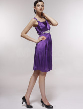 White Sweet Organza With Satin Womens Evening Dress