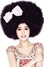 Halloween Blue Super Afro Fashion Curly Wig