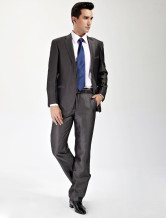 Gray Unique 85% Blending Sheep Wool 15% Polyester Mens Business Suits