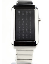 Alliage d'argent moderne Strap 20 * 2 cm en alliage Watch lumière bleue pour les hommes