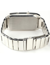 Alliage d'argent moderne Strap 20 * 2 cm en alliage Watch lumière bleue pour les hommes