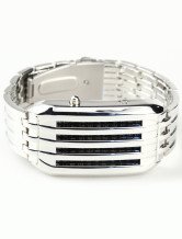 Alliage léger Cool d'argent bleu 20 * 2 cm en alliage montres pour hommes