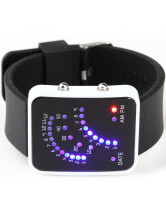 Lumière colorée moderne allié sangle noir 20 * 2 cm en alliage Watch pour hommes