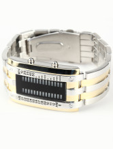 Sangle or 20 * 2 cm en alliage de mode Watch lumière bleue pour les hommes