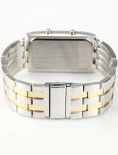 Sangle or 20 * 2 cm en alliage de mode Watch lumière bleue pour les hommes
