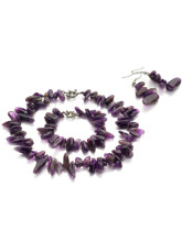 Beautiful Purple Womens Amethyst Jewelry Set