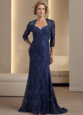 Hot Royal Blue Satin Sweetheart A-Line Mother of The Bride Dress