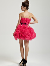 Mous fil étage longueur Masquerade Mini jupe rouge