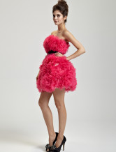 Mous fil étage longueur Masquerade Mini jupe rouge
