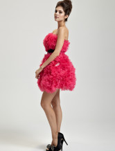 Mous fil étage longueur Masquerade Mini jupe rouge