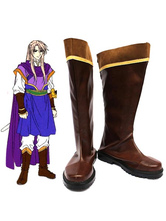 Saiunkoku Monogatari Shi Ryuuki Coffee Faux Leather 1 1/2'' High Heel Cosplay Shoes