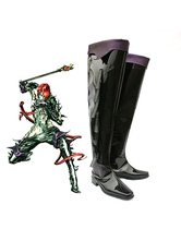 Black 1 1/5" Heel Castlevania Isaac Faux Leather Cosplay Shoes