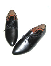 Black Oxford Shoes  Women on Black 2 5   Heel Pu Oxford Shoes For Women   Milanoo Com