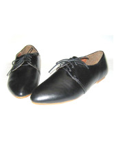 Black Oxford Shoes  Women on Black 2 5   Heel Pu Oxford Shoes For Women   Milanoo Com
