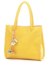 Adorable Yellow PU 38*8*22cm Womens Shoulder Bag