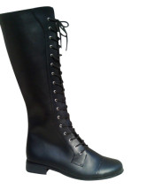 Hot Black PU 1 1/5'' High Heel Womens Sexy Boots