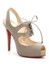 Escarpins-Sandales en kaki moderne à talons hauts en PU