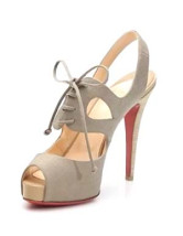 Escarpins-Sandales en kaki moderne à talons hauts en PU