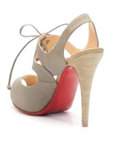 Escarpins-Sandales en kaki moderne à talons hauts en PU