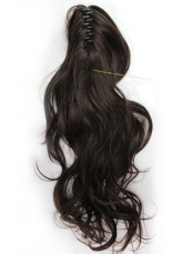 Brun noire haute température Fibern RÉSISTANT À 50 cm Extensions de cheveux Ladies