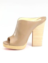 Chaussures à la mode en abricot élégance à talons hauts avec plate-forme en peau de mouton 