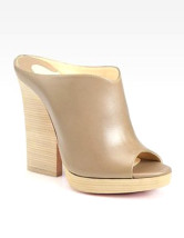 Chaussures à la mode en abricot élégance à talons hauts avec plate-forme en peau de mouton 