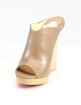 Chaussures à la mode en abricot élégance à talons hauts avec plate-forme en peau de mouton 