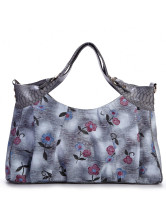 Fourre-tout Féminin 45*11*30cm PU Gris Fleur Charmant 
