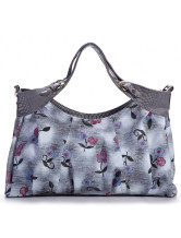 Fourre-tout Féminin 45*11*30cm PU Gris Fleur Charmant 