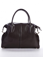 Fourre-tout Féminin 39*14*25cm Cuir de Vache Café Foncé Charmant 