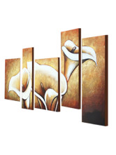 Peinture à L'huile Manuelle Canevas Artistique Fleurs 