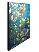 Peinture à l’huile manuelle Branches Amande en fleurs: San Remy,c.1890 peinture à l’huile par Vincent Van Gogh avec Cadre Etiré