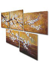 Peinture à L'huile Manuelle sur Canevas Artistique Fleur Prune 