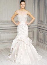 White Satin Sweetheart Sash Womens Spring 2012 Wedding Trends