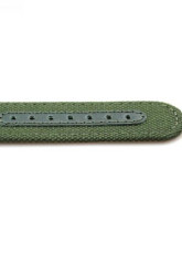 Quality Green Quartz Hardlex Crystal Case Canvas Leather Strap Splashproof Mens Watch