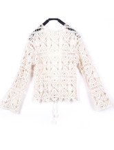 Lumière jaune creux À 95 % coton 5 % Polyester Womens Crochet