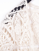 Lumière jaune creux À 95 % coton 5 % Polyester Womens Crochet