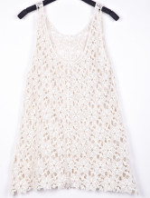 Sucré léger creux jaune À 95 % coton 5 % Polyester Womens Vest