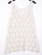 Sucré léger creux jaune À 95 % coton 5 % Polyester Womens Vest