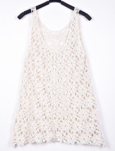 Sucré léger creux jaune À 95 % coton 5 % Polyester Womens Vest