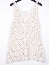 Sucré léger creux jaune À 95 % coton 5 % Polyester Womens Vest