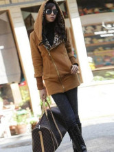 Capuchon Long Dames Zipper  80% Coton 20% Spandex Khaki 