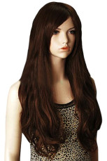 Brown 70cm Nylon Synthetic Wigs