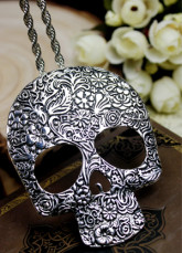 Cool Skull Silver Alloy 88*8*6.2cm Womens Fashion Necklace
