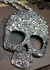 Cool Skull Silver Alloy 88*8*6.2cm Womens Fashion Necklace