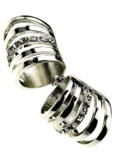 Silver rétro moderne allié 4,8 * 2,5 * 1,85 cm Womens mode Ring